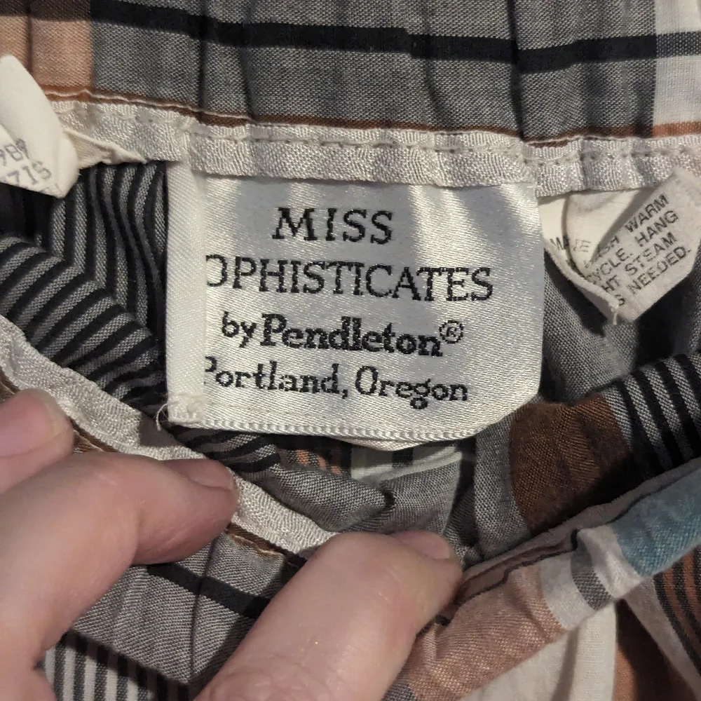 MISS SOPHISTICATES BY PENDELTON 1980'S PLAID SKIRT - Picture 7 of 7
